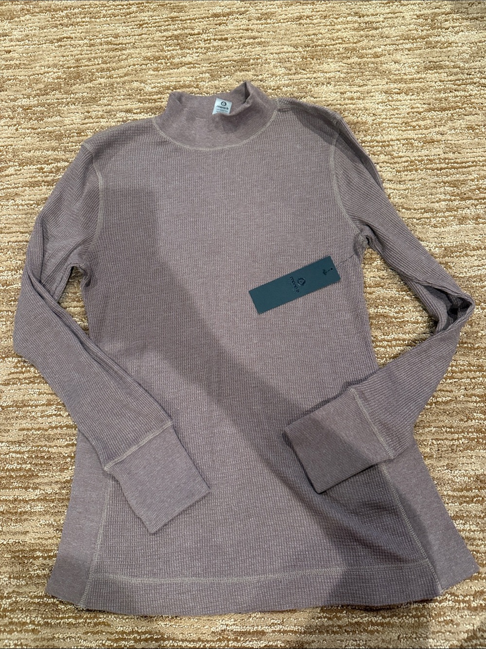 Mono B Mauve Ribbed Mock Neck Sweater